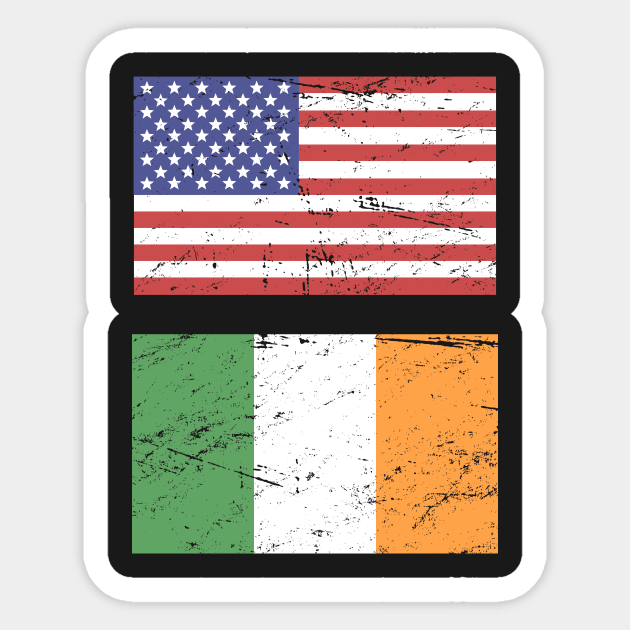 United States Flag & Republic Of Ireland Flag Sticker by MeatMan